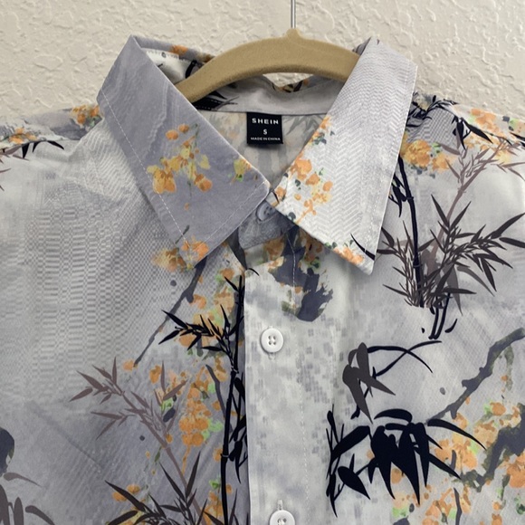 Men size small new (SHEIN) button down shirt. - Picture 2 of 3